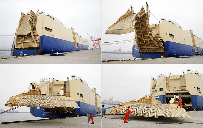 新車はこのように日本に上陸します！