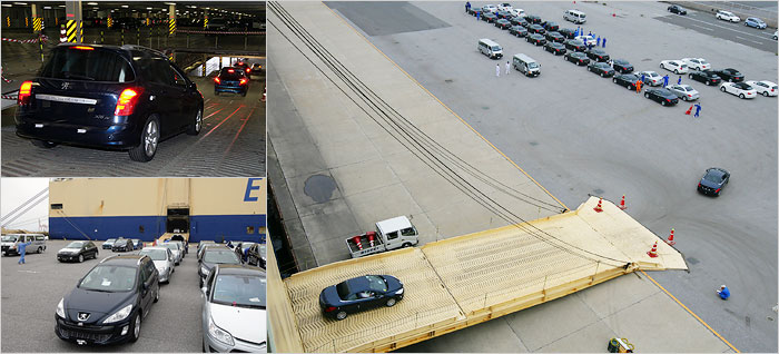 新車はこのように日本に上陸します！