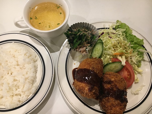 コロッケ定食♪